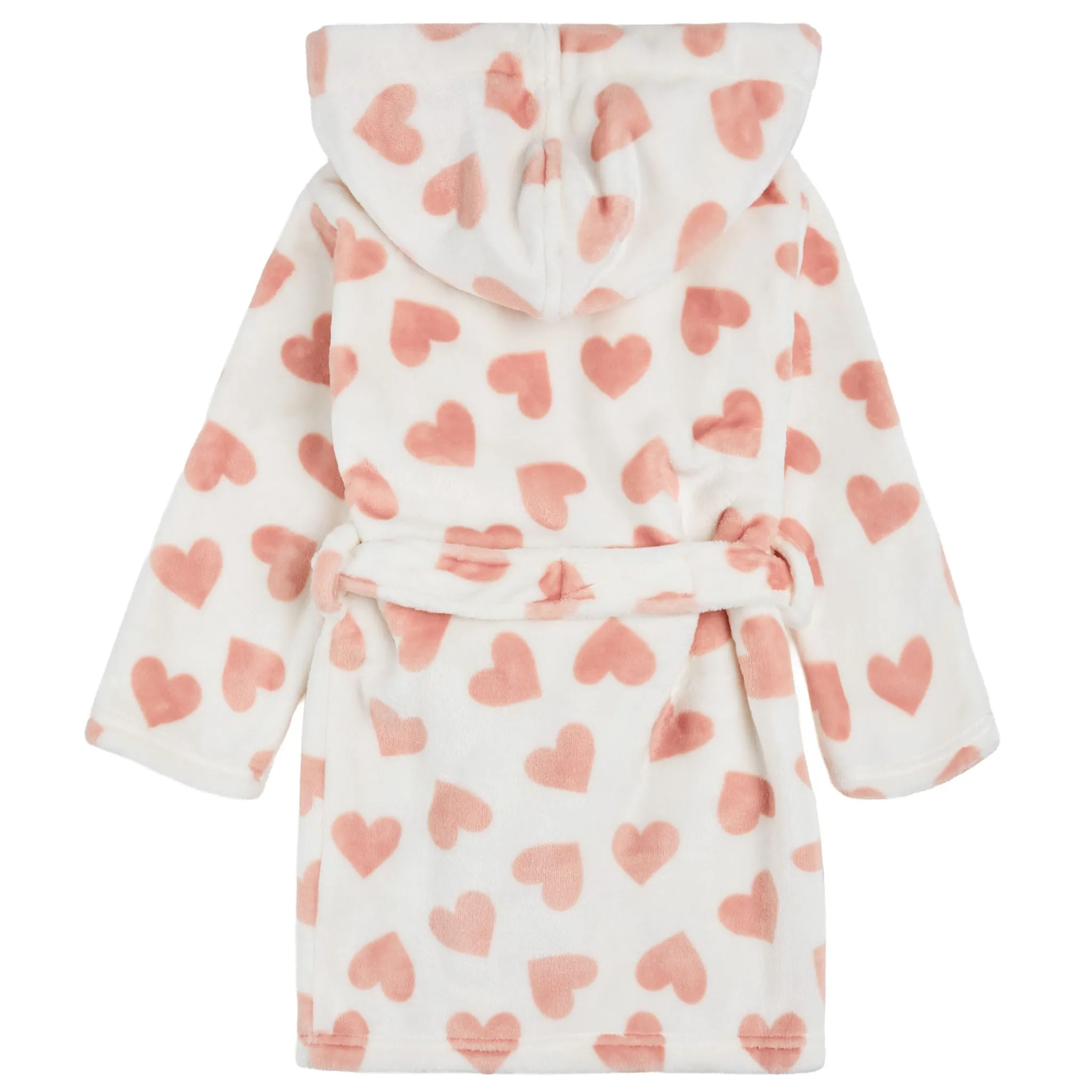 Kids Petit Lem Hearts Bathrobe 2-14