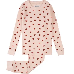 Kids Petit Lem Hearts Waffle Pajamas 2-6x