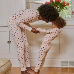 Kids Petit Lem Hearts Waffle Pajamas 2-6x