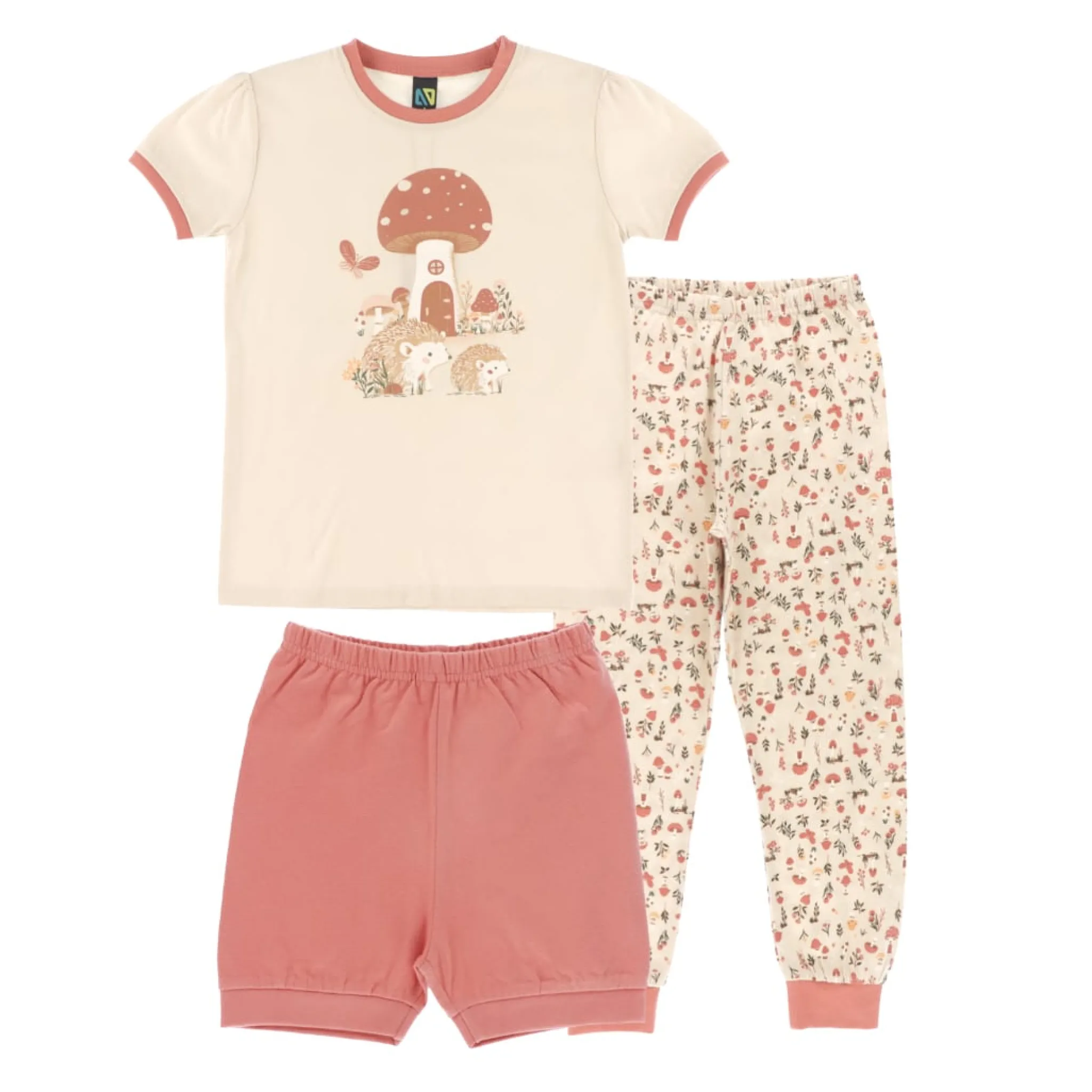 Kids Nano Hedgehogs 3pc Pajamas 2-12