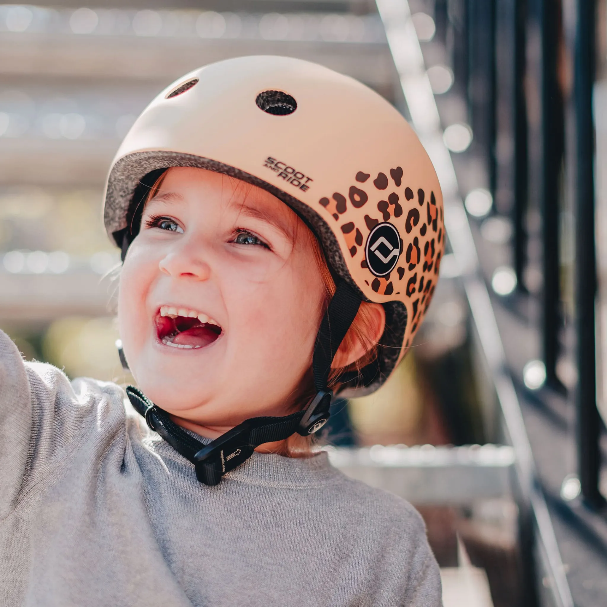 Kids Scoot and Ride Helmet 45-51cm - Leopard