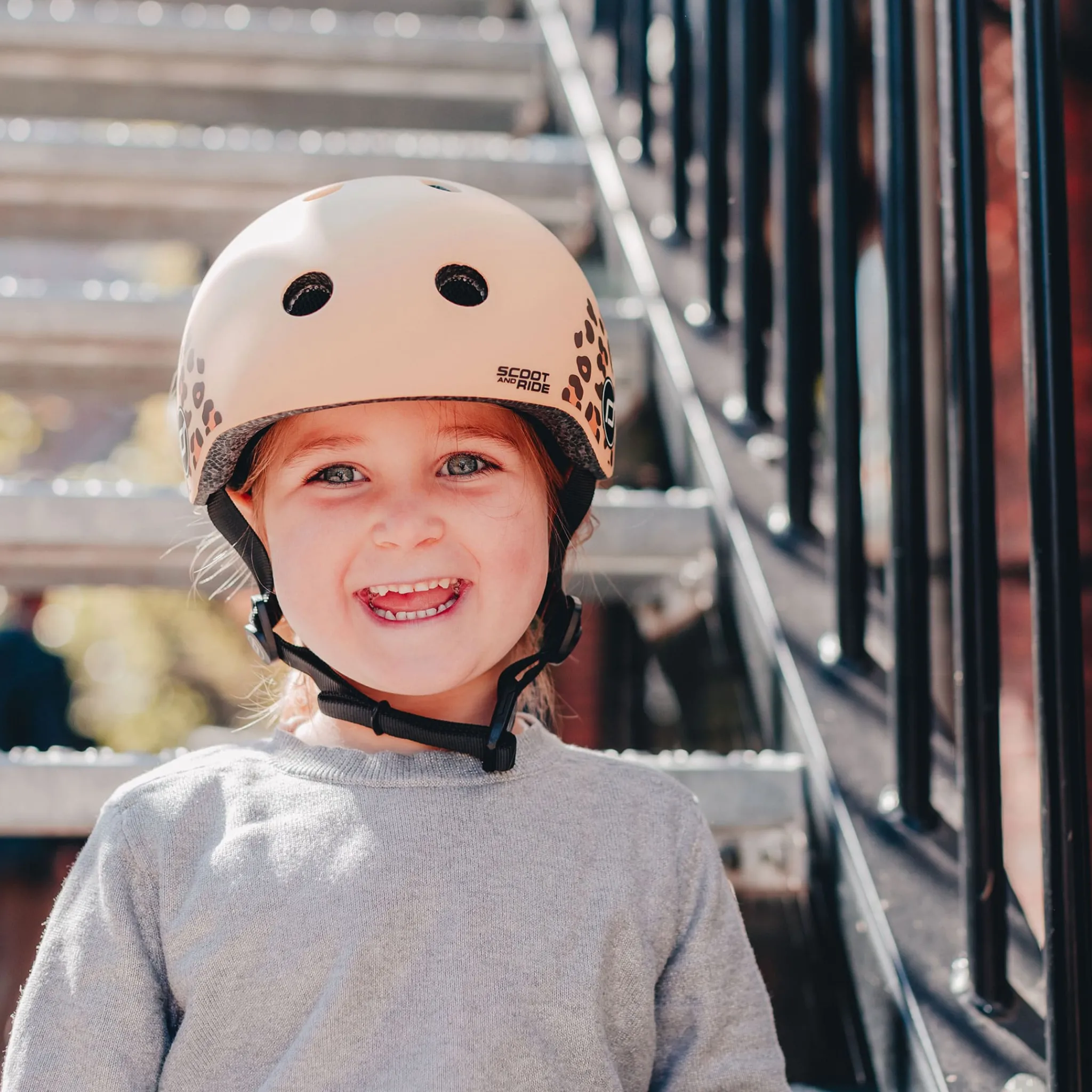 Kids Scoot and Ride Helmet 45-51cm - Leopard