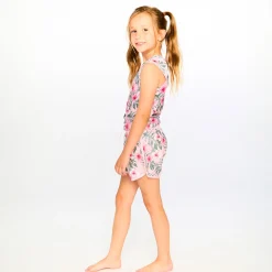 Kids Deux par Deux Swimsuits>Hibiscus Swim Short 7-12