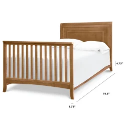 Million Dollar Baby Toddler Rails|Cribs & Mattresses>Hidden Hardware Full Size Bed Conversion Kit - Hazelnut
