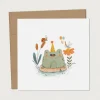 Mimosa Design Greeting Cards|Party Supplies>Holiday Greeting Card - Festive Frog