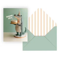 CLÉMENT Party Supplies>Holiday Greeting Card- Croco