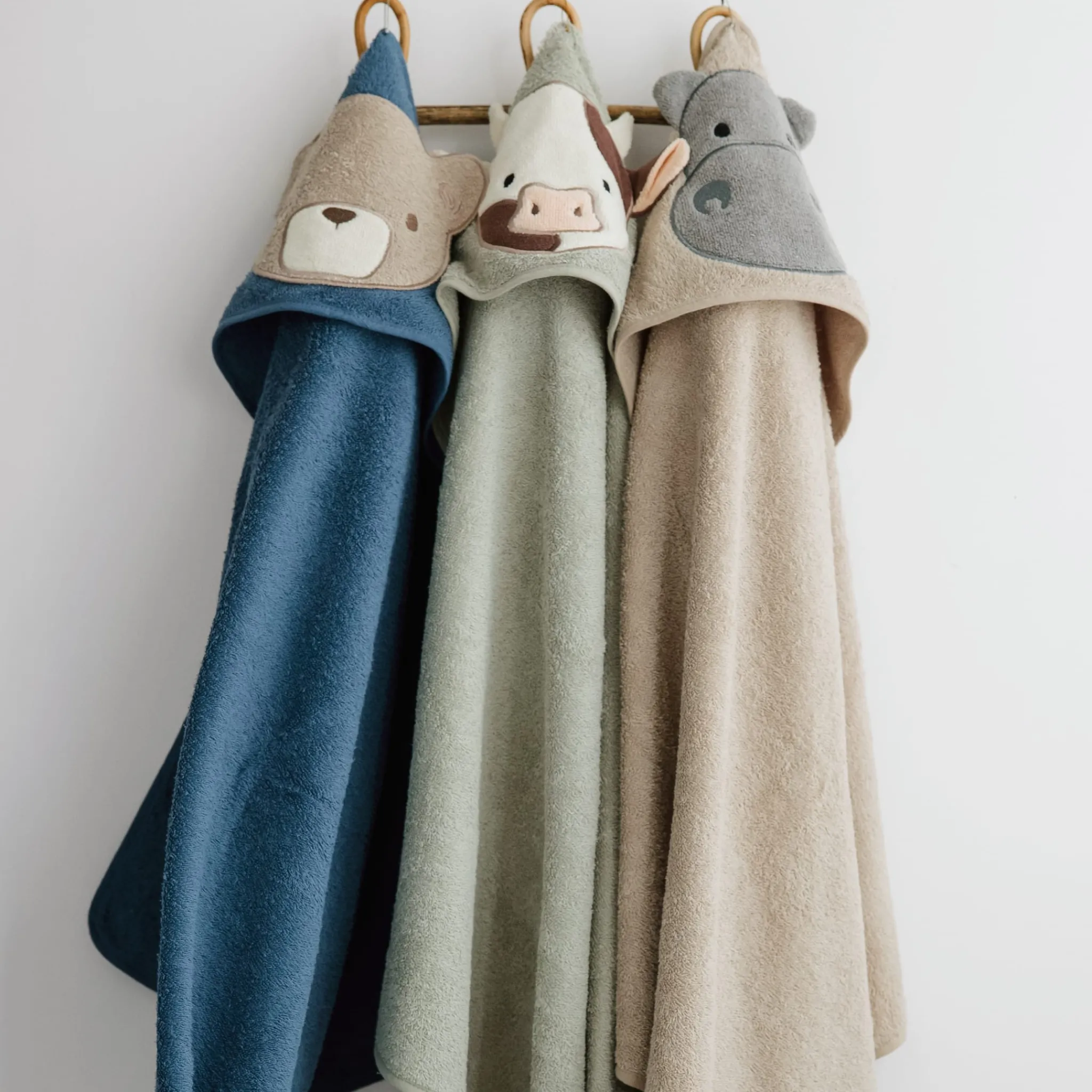 Kids Perlimpinpin Towels & Wipes|Towels & Wipes>Hooded Towel - Cow