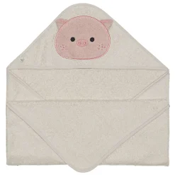 Kids Perlimpinpin Towels & Wipes|Towels & Wipes>Hooded Towel - Pig