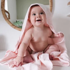 Kids Bebe Confort Towels & Wipes|Towels & Wipes>Hooded Towel - Pink Rabbit