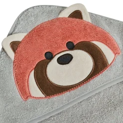 Kids Perlimpinpin Hooded Towel - Red Panda