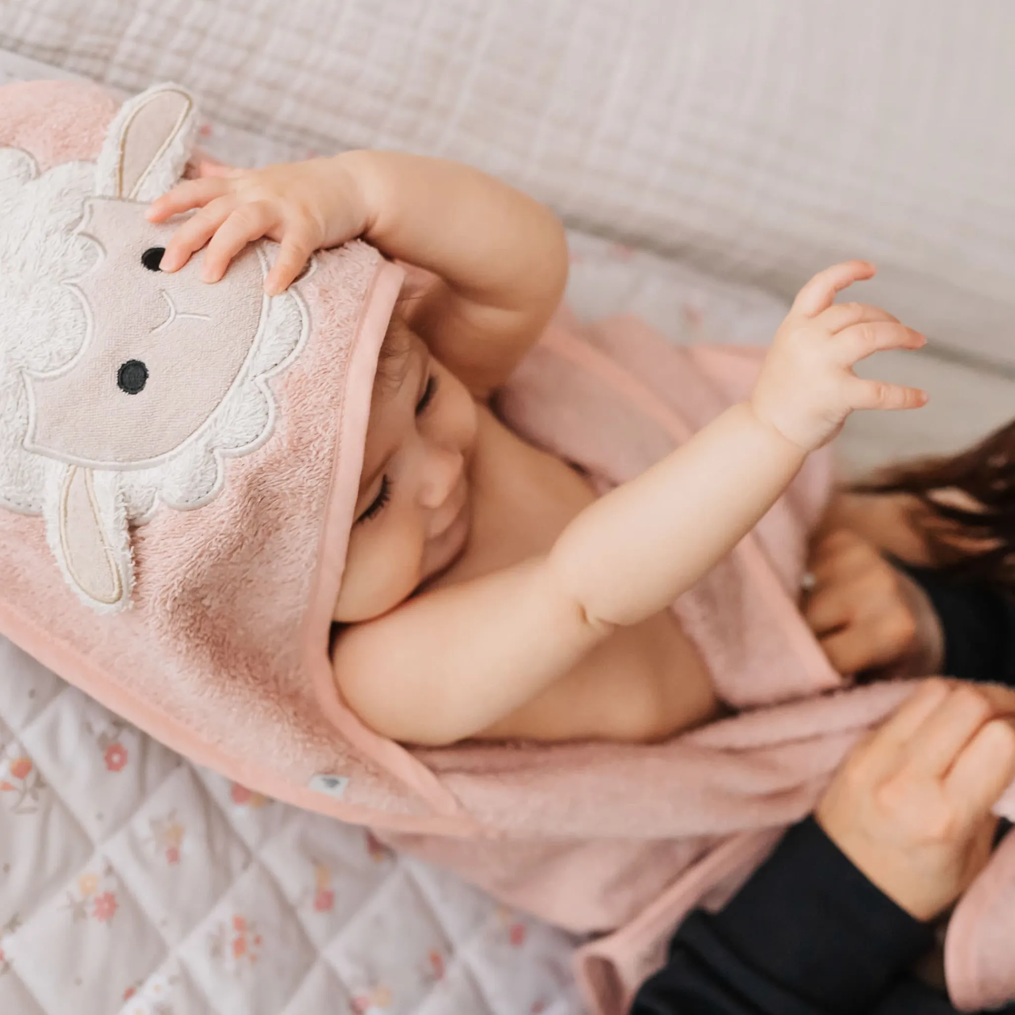 Kids Perlimpinpin Towels & Wipes|Towels & Wipes>Hooded Towel - Sheep