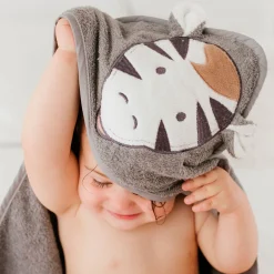 Kids Perlimpinpin Hooded Towel - Zebra