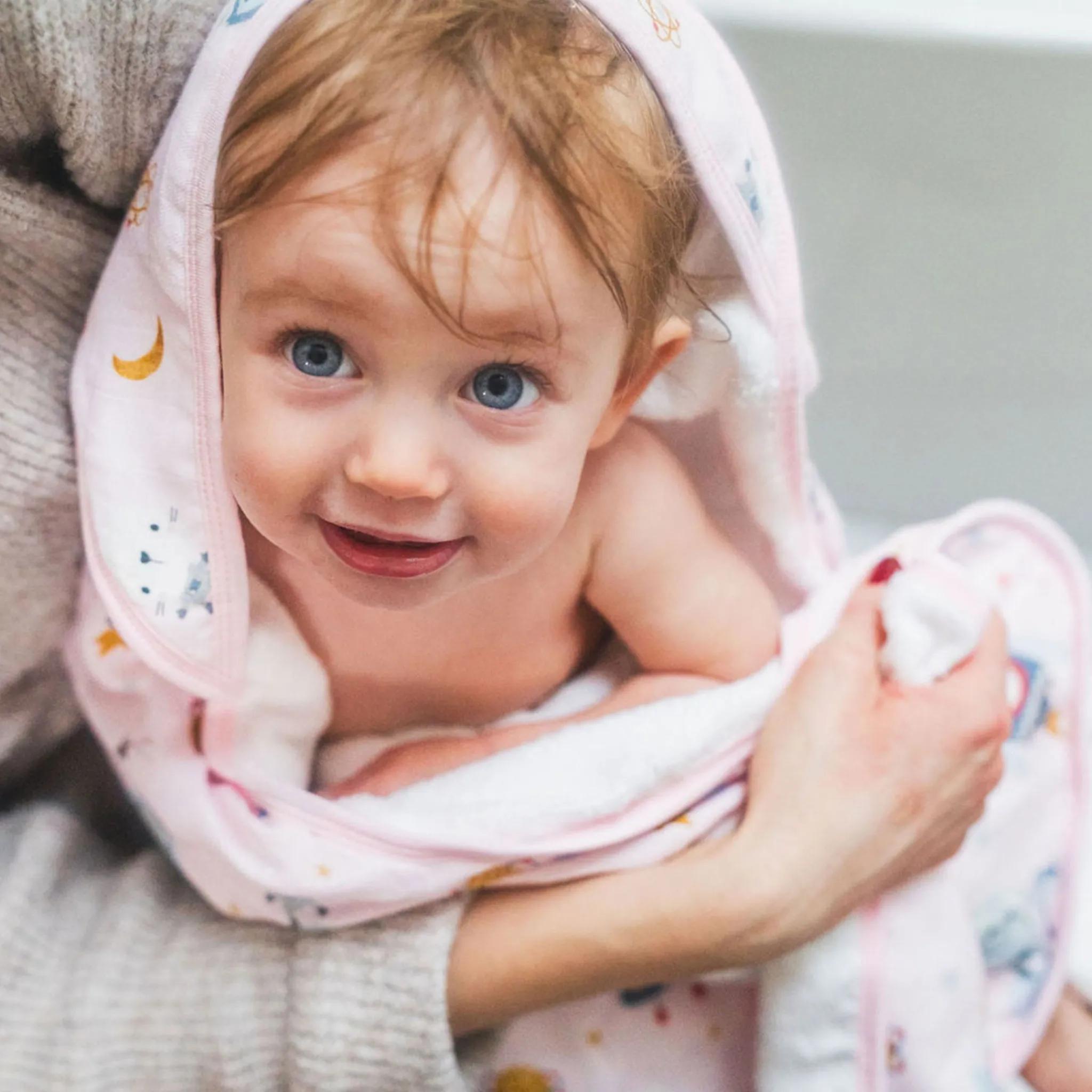 Kids Loulou Lollipop Muslin Products|Towels & Wipes>Hooded Towel Set - Astro