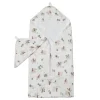 Kids Loulou Lollipop Muslin Products|Towels & Wipes>Hooded Towel Set - Bears on Bike