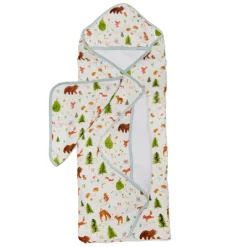 Kids Loulou Lollipop Hooded Towel Set - Forest Friends