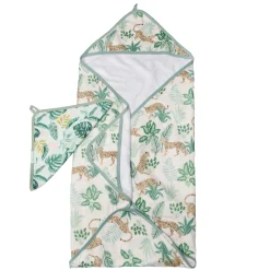 Kids Loulou Lollipop Hooded Towel Set - Jungle