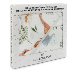 Kids Loulou Lollipop Hooded Towel Set - Safari Jungle