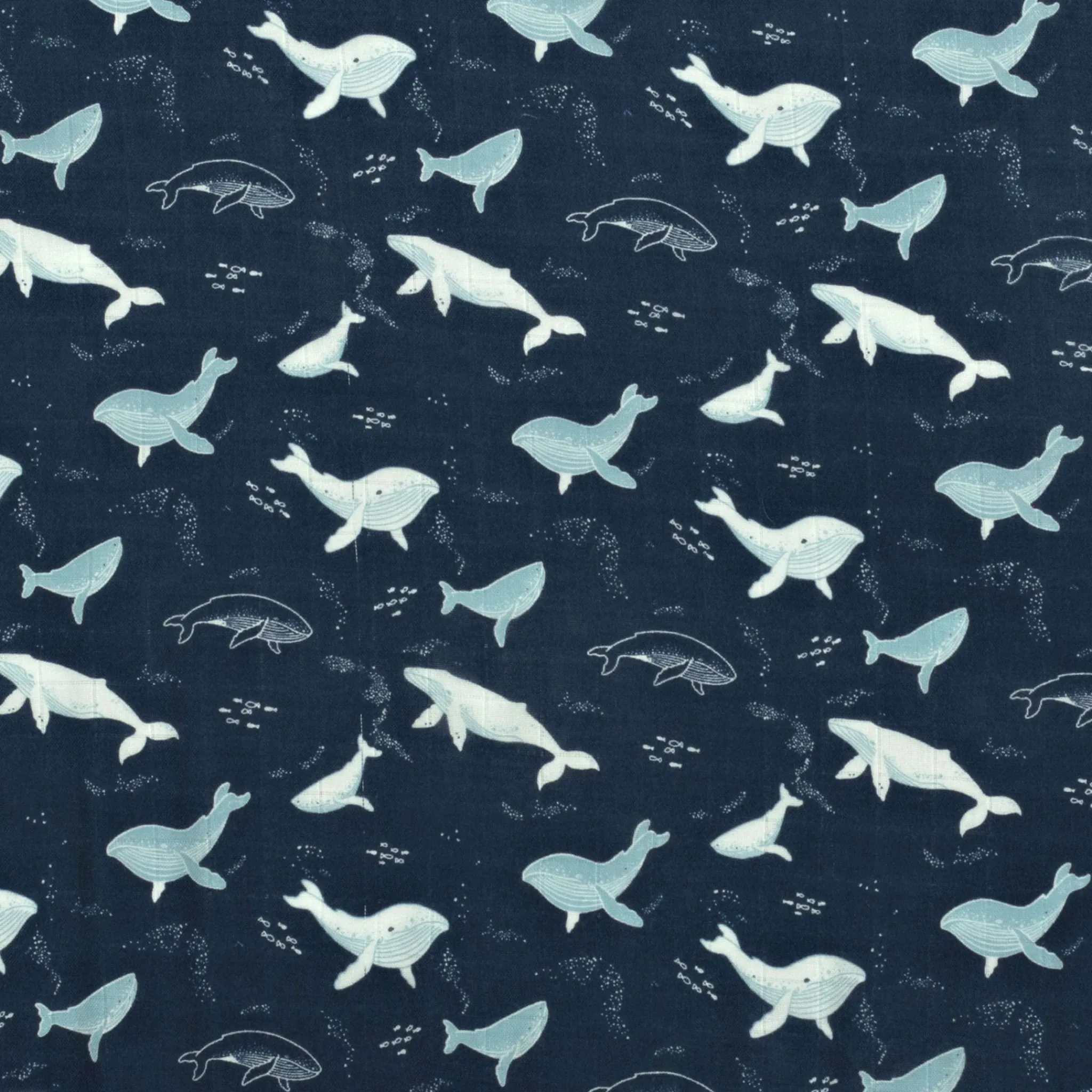 Kids Loulou Lollipop Muslin Products|Towels & Wipes>Hooded Towel Set - Whales