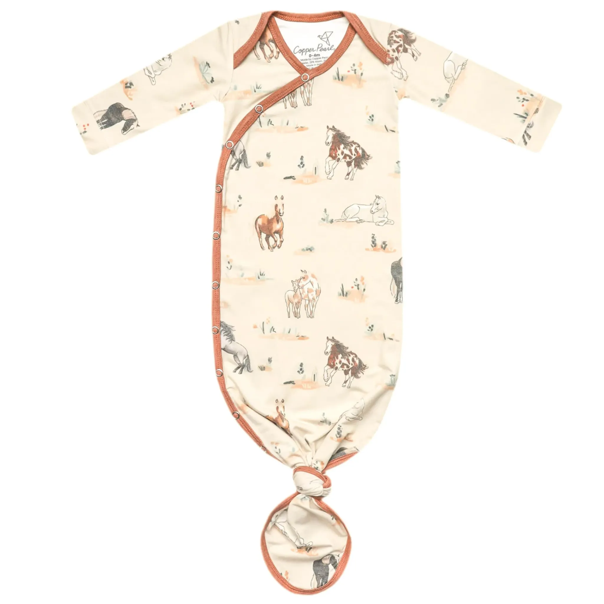 Copper Pearl Horse Montana-Knotted Gown 0m