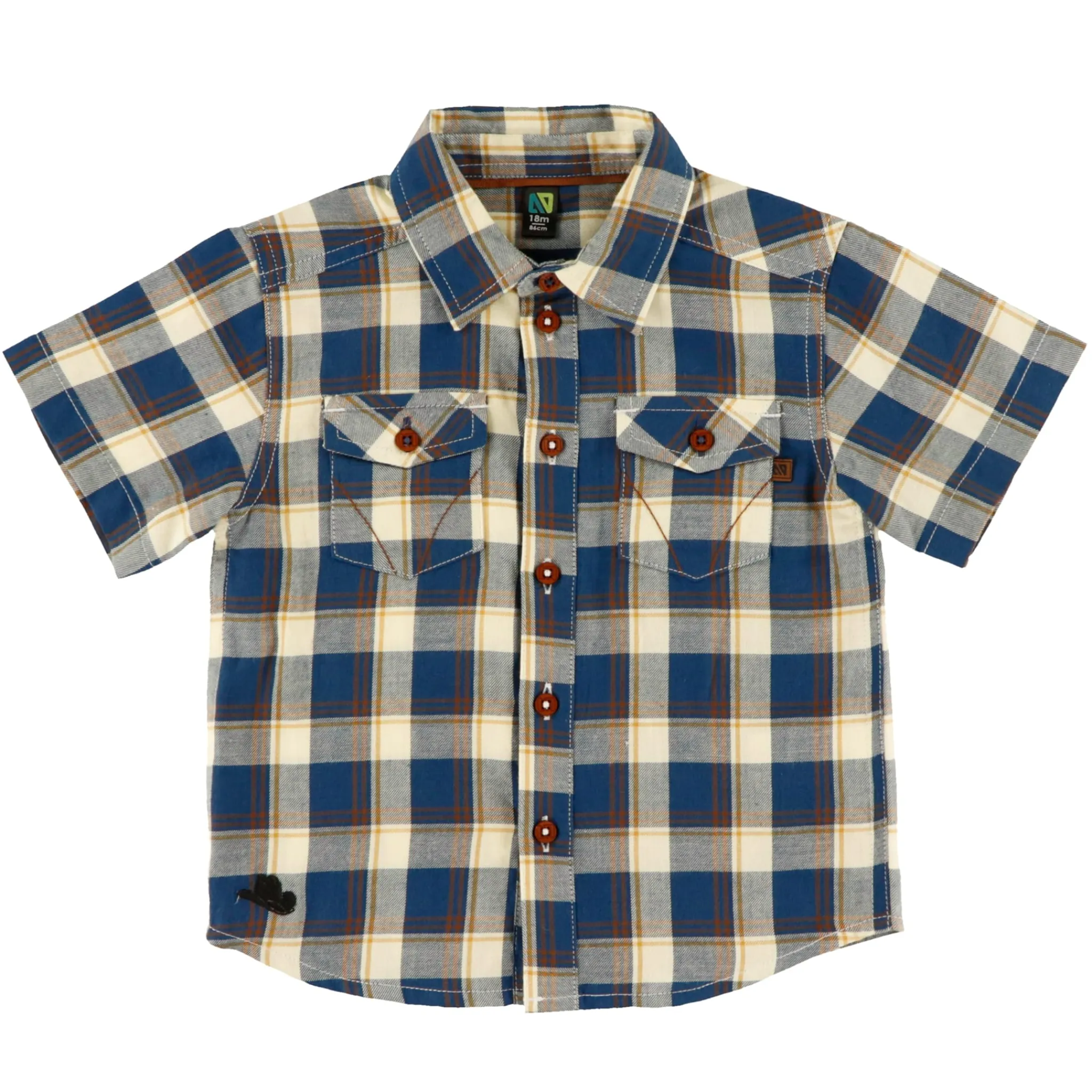BOY Nano Tops>Horse Plaid Shirt 6-24m