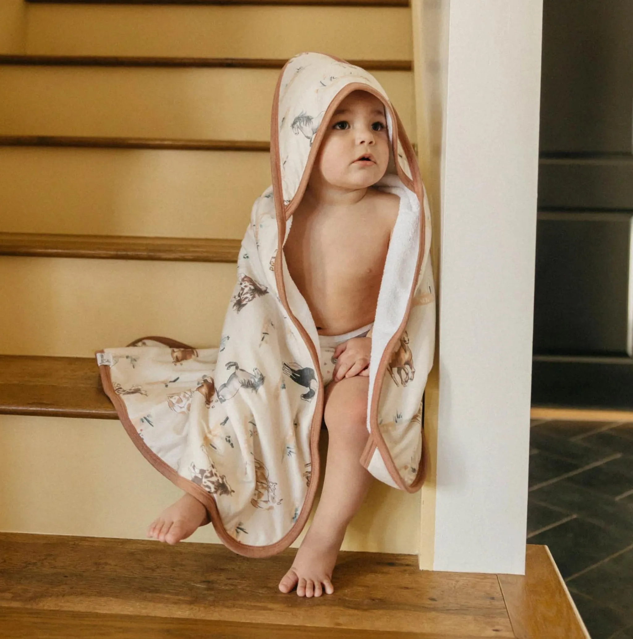 Kids Copper Pearl Horse-Bath Towel