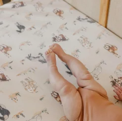 Kids Copper Pearl Horse-Crib Sheets