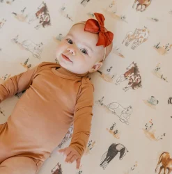 Kids Copper Pearl Horse-Crib Sheets