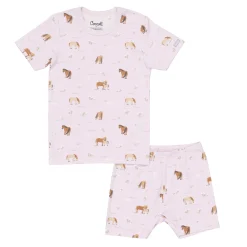 Kids Coccoli Pajamas & Bathrobes>Horses Short Pajamas 2-12