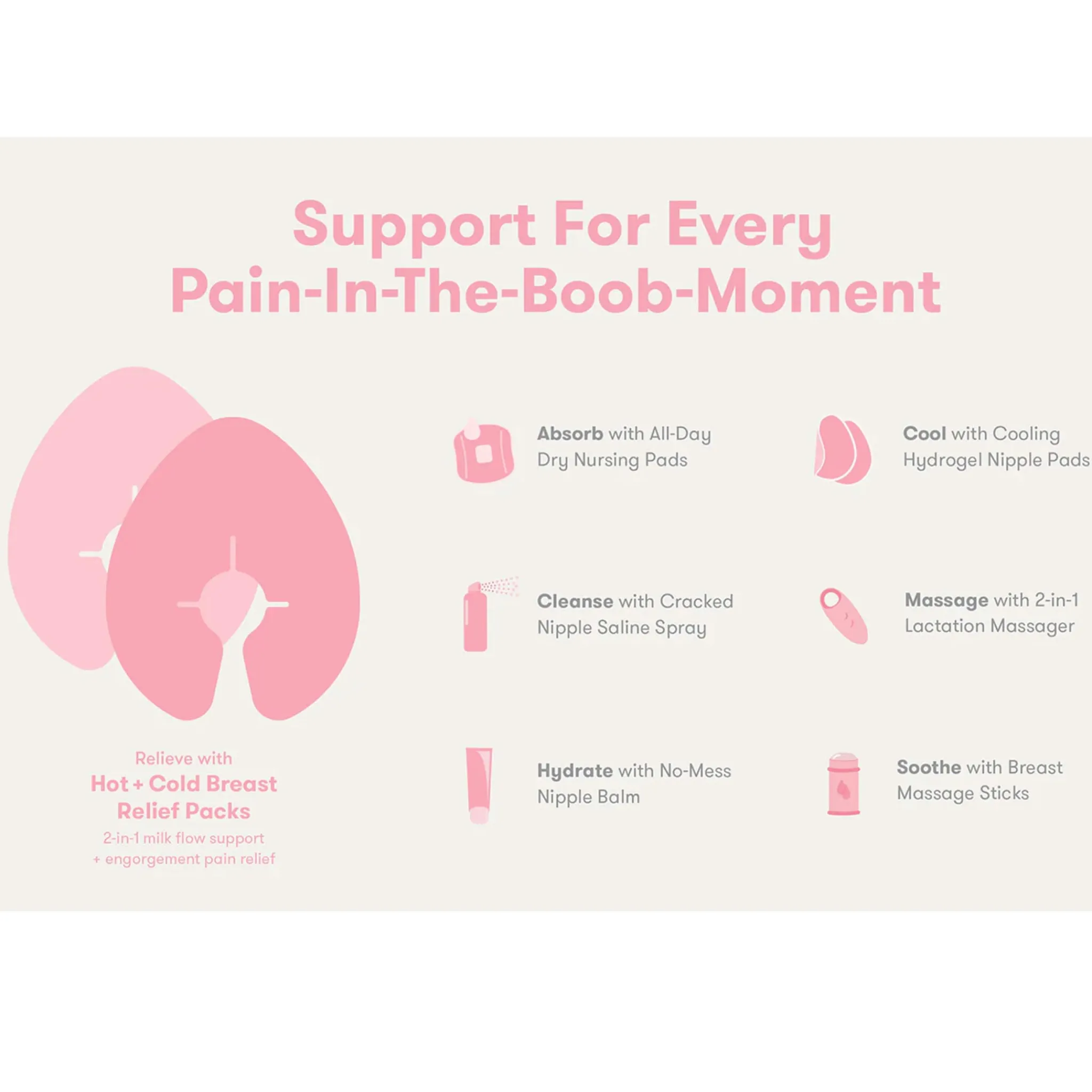 Frida Mom Hot + Cold Breast Relief Packs