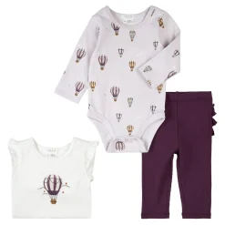 Firsts par Petit Lem Hot Balloon 3 Piece Set 3-24m