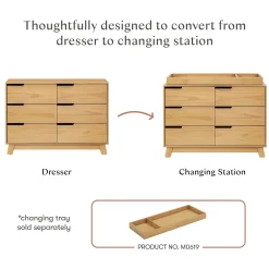 Babyletto Hudson 6-Drawer Double Dresser - Honey