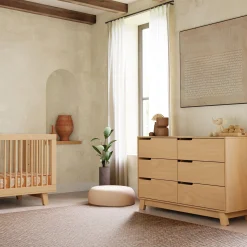 Babyletto Hudson 6-Drawer Double Dresser - Honey