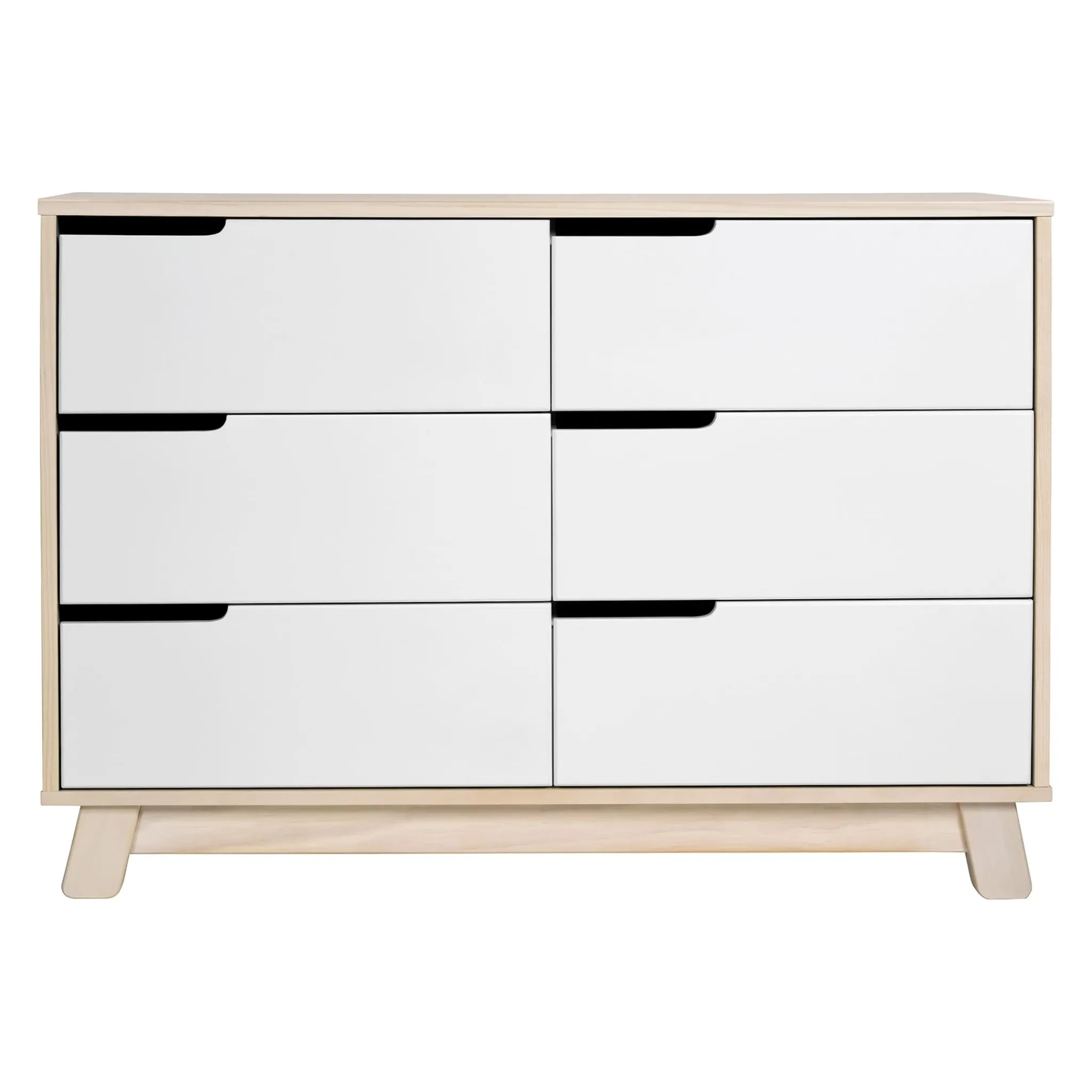 Babyletto Hudson 6-Drawer Double Dresser - Washed Natural / White