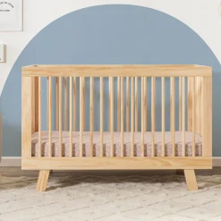 Babyletto Hudson 3-in-1 Convertible Crib with Toddler Bed Conversion Kit - Natural Finish