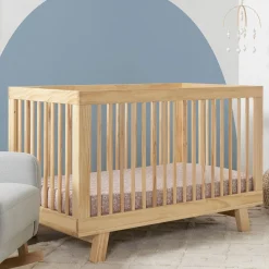 Babyletto Hudson 3-in-1 Convertible Crib with Toddler Bed Conversion Kit - Natural Finish