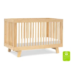 Babyletto Hudson 3-in-1 Convertible Crib with Toddler Bed Conversion Kit - Natural Finish