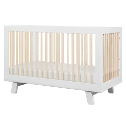 Babyletto Hudson 3-in-1 Convertible Crib - White / Washed Natural