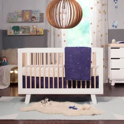 Babyletto Hudson 3-in-1 Convertible Crib - White / Washed Natural