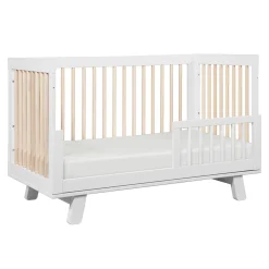 Babyletto Hudson 3-in-1 Convertible Crib - White / Washed Natural
