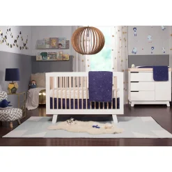 Babyletto Hudson 3-in-1 Convertible Crib - White / Washed Natural