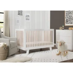 Babyletto Hudson 3-in-1 Convertible Crib - White / Washed Natural