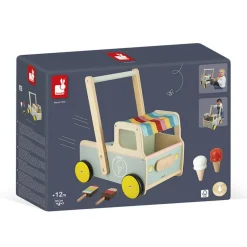 Kids Janod Ice Cream Cart Push-Along Trolley