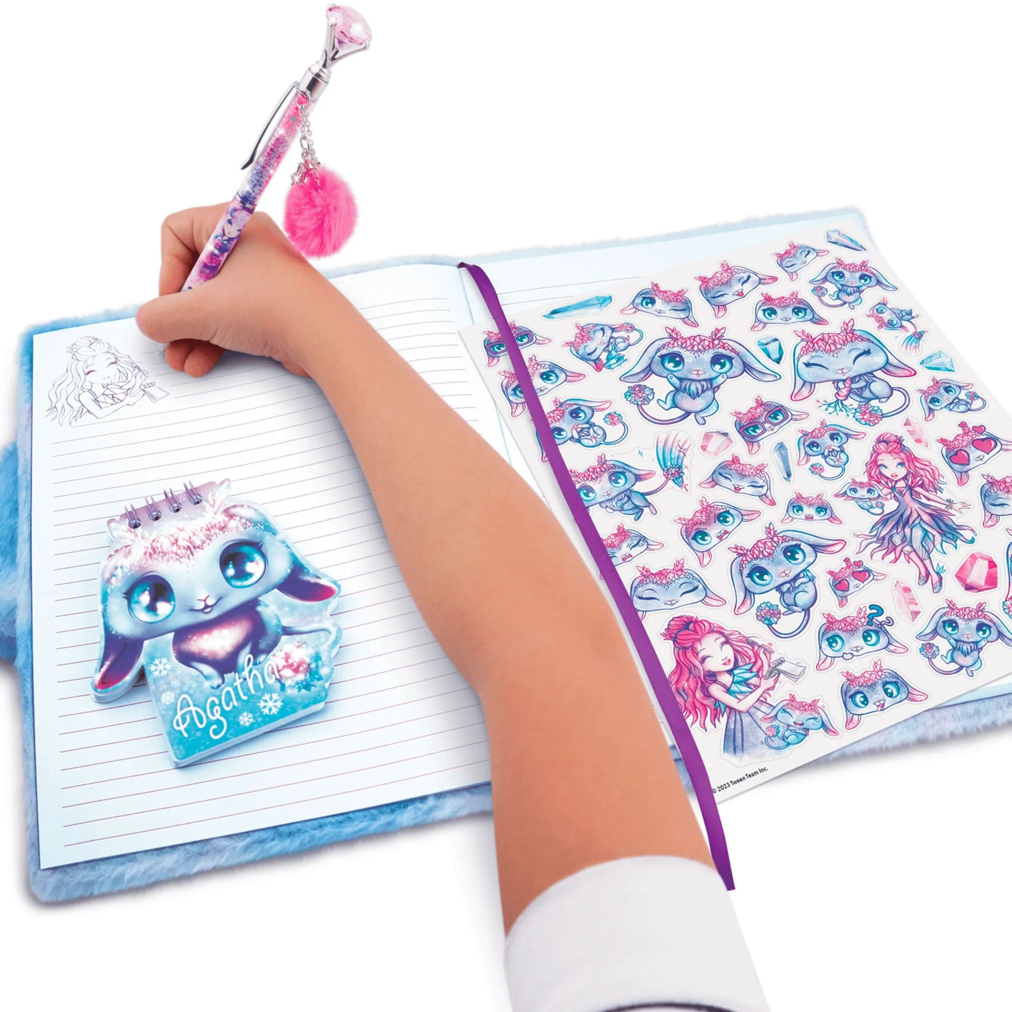 Kids Amuze Diy & Activities>2-in-1 Fuzzy Notebook - Agatha