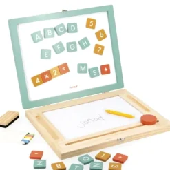 Kids Janod Diy & Activities>4-in-1 Portable Magnetic and Chalk Board