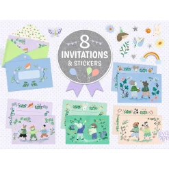 Djeco Invitations(8) Animal Fanfare