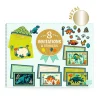 Djeco Party Supplies>Invitations(8) Jack Fang, Dino Rock