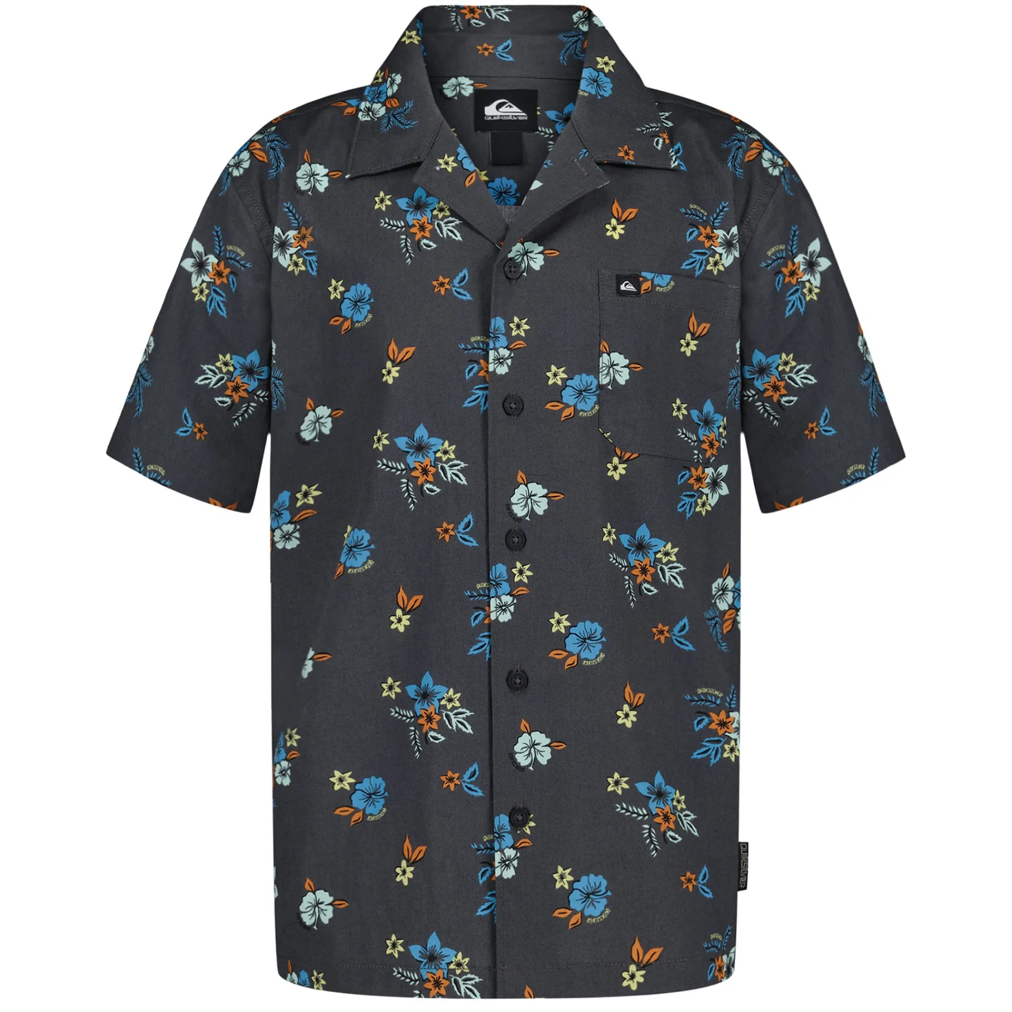 Kids/BOY Quiksilver Tops>Island Flowers Camp Shirt 8-20