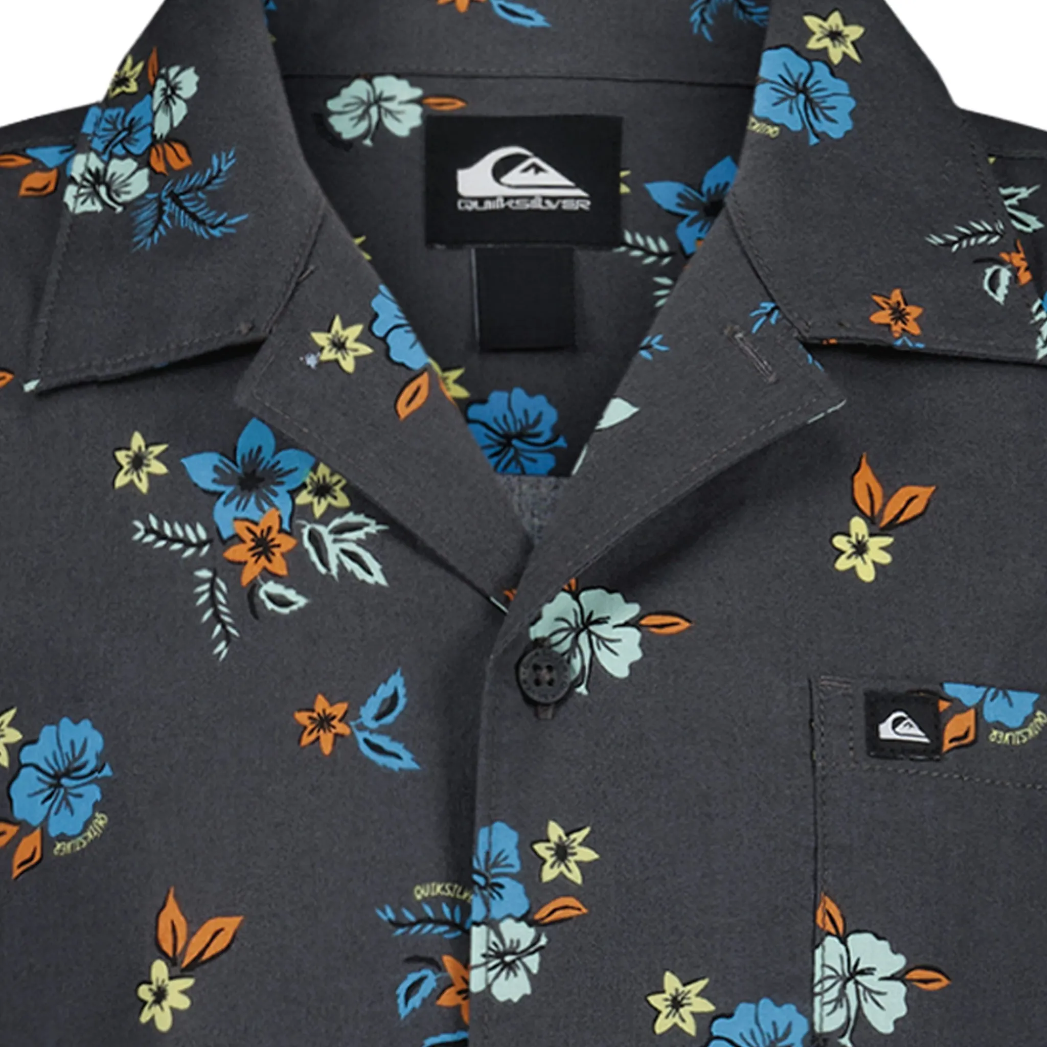 Kids/BOY Quiksilver Tops>Island Flowers Camp Shirt 8-20