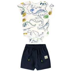 BOY Up Baby Outfit Sets>Dinos 2 Piece Set 3-18m