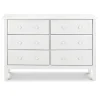 DaVinci Storage Furniture>Jayden 6-Drawer Double Wide Dresser - White